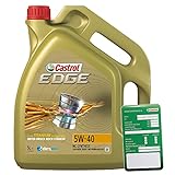 5 L Liter Castrol Edge Fluid Titanium 5W-40 Motoröl inkl. Castrol Ölwechselanhänger