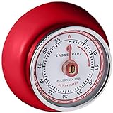 Zassenhaus M072327 Speed Küchentimer, Edelstahl, Rot, 7 cm