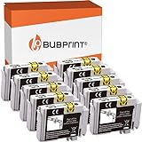 Bubprint Kompatibel 10 Druckerpatronen als Ersatz für Epson T0711 für Stylus DX4400 DX7400 DX7450 SX100 SX105 SX110 SX210 SX215 SX218 SX405 SX410 SX415 SX510W Office BX300F Schwarz