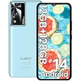 CUBOT A10 Handy Ohne Vertrag - 12(4+8) GB+128GB/1TB Günstig Smartphone Android 14, 6.56 Zoll HD+/90Hz Bildschirm, 48MP+16MP Kamera, 5100mAh, Dual SIM 4G Simlockfreie Handys, Face ID/GPS/OTG