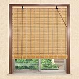 Natürliche Bambusrollos,60% Lichtfilternde Rollläden Für Fenster,Retro Rollo Bambus,Sonnenschutz Bambus Vorhang Mit Lifter,Innen Außen Bambus Raffrollo,Sichtschutz Jalousien,W×H-65×120cm(26*47in)
