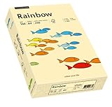 Drucker-/Kopierpapier farbig: Bastelpapier Rainbow 160 g/m², A4, 250 Blatt, chamois (hell-beige)