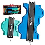 SHALL Konturenlehre groß mit Feststeller, 2 Stück verbreitertes Konturmessgerä, Kontur Vervielfältiger mit Schnellverstellmutter, Handwerker Werkzeug Gadget als Geschenk für Männer u. Vater(250/125mm)
