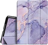 MOBISTAR Schutzhülle für Samsung Galaxy Tab A8 10,5 Zoll 2021 Tablet (SM-X200/X205) Leichte Slim Magnetic Hard Back Stand Cover mit Auto Wake/Sleep für Samsung Galaxy Tab A8 Modell (Lila Marmor)