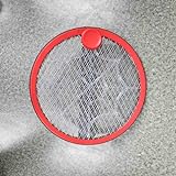 Buzbug 2 in 1 Elektrische Fliegenklatsche, Hochspannung Faltbare USB-C Electric Fly Swatter mit UV Lichtfalle, elektronische fliegenklatsche für den Innen- und Außenbereich(Rot&Grau)