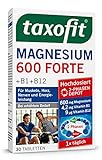 taxofit® Magnesium 600 FORTE Depot Tabletten | Für Muskeln, Herz, Nerven und Energieleistung | 30 Tabletten