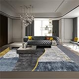 Anti Rutsch Teppich Carpet Graublauer rechteckiger Teppich Schlafzimmerteppich Wohnzimmerteppich rutschfest Esszimmer Teppich 200X250CM