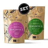 Vita Et Natura® Zyklustee 1 und 2 'Probier Set' - Bewährte Kräutermischungen nach traditionellen Rezepturen - 100% BIO - 120g loser Tee (2 x 60g)