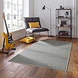 Taracarpet Kurzflor-Teppich Joy Flachgewebe Schlingenteppich für Wohnzimmer Schlafzimmer und Kinderzimmer grau 120x170 cm