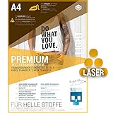 SKULLPAPER® Transferfolie für HELLE Stoffe - für Laserdrucker - inkl. 200+ Motive (A4-10 Blatt)
