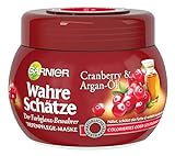 2x Garnier Wahre Schätze Farbglanz Haar-Maske Cranberry & Argan Öl je 300ml