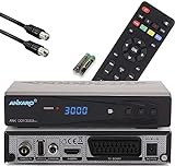 ANKARO DCR 3000 Plus Kabelreceiver mit AAC-LC & PVR Aufnahmefunktion - digital TV Receiver für Kabelfernsehen, DVBC, Full HD, HDMI, SCART - für alle Kabelanbieter geeignet + Anschlusskabel schwarz
