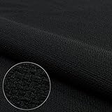 Webstoff Strukturstoff Portland - Möbelstoff Polsterstoff Uni Meterware - schwarz 100