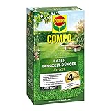 COMPO Rasen Langzeit-Dünger, Rasendünger mit 4 Monaten Langzeitwirkung, Feingranulat, 1,5 kg, 60 m²