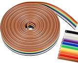 ZHENA Flachbandkabel 10 polig 6M, Flachbandkabel idc Draht 10 pin, Regenbogenfarben Flachband Draht Kabel für Raspberry Pi Breadboard Arduino
