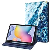Fintie Hülle für Samsung Galaxy Tab S6 Lite, Soft TPU Rückseite Gehäuse Schutzhülle mit S Pen Halter und Dokumentschlitze für Samsung Tab S6 Lite 10.4 Zoll SM-P610/ P615 2020, Meeresblau