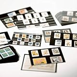Leuchtturm 341467 Einsteckkarten für Briefmarken mit Deckblatt - 4 klare PVC-Streifen - 158 x 113 mm - 100er Pack