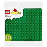 LEGO 10980 DUPLO Bauplatte in Grün, Grundplatte für DUPLO Sets, Konstruktionsspielzeug für Kleinkinder, Mädchen und Jungen