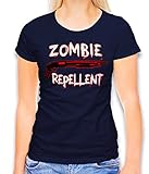 Zombie Repellent Damen T-Shirt dunkelblau M