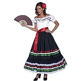 NET TOYS Faschingskostüm Spanierin Kostüm Senorita M 40/42 Flamencokleid Carmen Spanisches Kleid Fasching Karnevalskostüm Zigeunerin Westernkostüm Damen