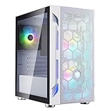 SilverStone Technology SST-FAH1MW-PRO - Fara H1M Micro-ATX Gaming Computer Chassis mit ARGB-Beleuchtung, Weiss, weiß