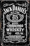 Cimily Jack Daniels Whiskey Vintage Blechschilder Zinn Poster Retro Metallschild Plaque Art Wanddekoration 8 × 12 Zoll