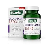 taxofit® Glucosamin 1500 Tabletten | Für Knorpel, Kollagen, Bindegewebe und Knochen | 75 Tabletten