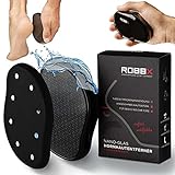 ROBBX® 2in1 Nano Glas Hornhautentferner | Nass & Trocken | Fußfeile mit Anti-Rutsch Schutzdeckel - für die perfekte Fußpflege | Hornhauthobel für Füße & Hände