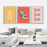 Französisch Brief Oui Mon Cheri Zitate Poster Wand Gemäldedruck Bilder Moderne Minimalistische Herz Gesicht Finger Leinwand Bild Wohnkultur 40x60cmx3 Kein Rahmen