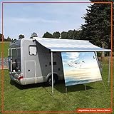 ANDY-WALL DE Wohnmobil Markisen-Sicht-Schutz Vorzelt Seemöwe Wohnwagen Camping Markisenvorzelt (350cm)