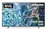 Samsung QLED 4K Q60D Fernseher 85 Zoll, Samsung TV mit Quantum Prozessor Lite 4K, 100 % Farbvolumen, 4K Upscaling, Samsung Tizen OS, Smart TV, GQ85Q60DAUXZG, Deutsches Modell [2024]