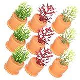 MUSISALY 9st Mini-blumentopf Gartendekoration Miniaturpflanzen Kleine Zimmerpflanzen Bonsai-Modell Selber Bauen Künstlicher Bonsai Kleine Kunstpflanzen Für Regale Mini- -Miniatur H