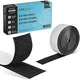 STARKL® Klettband selbstklebend Extra Stark (Schwarz) I 3m x 30mm Klettverschluss selbstklebend für innen u. außen I Doppelseitiges Klettband für Fliegengitter etc.