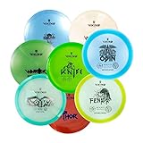 Viking Discs Tournament Disc Golf Set - 8 Frisbee-Scheiben für Jede Entfernung, PDGA zugelassen - Funsport im Freien für Erwachsene und Kinder - Putter, Mid-Range, Fairway Driver, Distance Driver