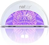 NailStar Professionelle LED Nagellampe mit 30/60/90s Timer für Gel Nägel - Kompatibel mit CND Shellac - Weiß