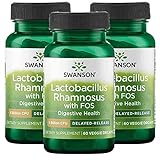 3x Swanson Lactobacillus Rhamnosus | 60 Kapseln pro Dose (insg. 180 Stück) | Probiotika 5 Billion Bakterien vegetarisch | Nahrungsergänzungsmittel (3er Pack)
