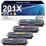 201X 201A Toner 201 X 201 A Kompatibel für HP 201X CF400X CF400A Multipack für HP M277dw Toner Color Laserjet Pro MFP M277 M252dw M277n M274n M252n M252 M277c6 (Schwarz, Cyan, Gelb, Magenta, 4er-Pack)