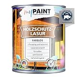 myPAINT® Holzschutzlasur (2,5L, farblos) seidenglänzende Holzlasur Außen- Holz Grundierung - Holz Lasur - Holzlasur Aussen - Made in Germany