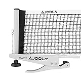 JOOLA 31013 Tischtennisnetz Snapper-Indoor Garnitur Freizeitsport Höhenverstellbar mit Feststellschraube - Klemmtechnik, silber/schwarz,