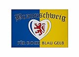 U24 Aufnäher Braunschweig für Immer blau gelb Fahne Flagge Aufbügler Patch 9 x 6 cm