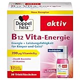 Doppelherz B12 Vita-Energie Trinkfläschchen – Energie und Leistungsfähigkeit für Körper und Geist – Vitamin B12 zur Verringerung von Müdigkeit und Erschöpfung – 30 x 10 ml