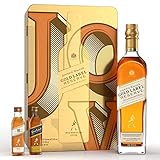 Johnnie Walker Gold Label Reserve Blended Scotch Whisky 700ml Geschenkset aus Metall (2 x 5cl Johnnie Walker Miniatur)