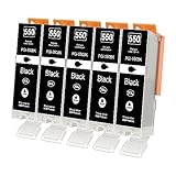 550XL Druckerpatronen Kompatibel mit Canon PGI-550 PGBK Schwarz Tintenpatronen für Pixma IP7250 MX925 MG5550 MG5650 MG7550 MX725 IP8750 IX6850 MG5450 MG5655 MG6350 MG6450 MG6650 MG7150 Druck