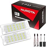 NUROTA Kennzeichenbeleuchtung LED für Astra G H J K, Corsa A B C D E, Insignia A, Zafira B, Vectra A B C, Meriva A, Adam - E-Prü