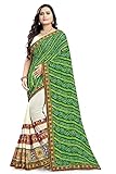 Indian Hawker Damen Paisley Georgette Fashion Style Gewebter Sari mit Ungenähtem Blusenteil, Mehrfarbig 5, Large