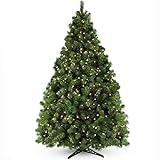 KADAX Weihnachtsbaum, Alpentanne 180, künstlicher Christbaum aus PVC-Kunststoff, Tannenbaum mit Ständer, Weihnachtsdekobaum, Kunstbaum, Baum mit 295 Zweigen (Weihnachtself 180cm)