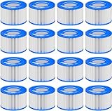 Filter VI für Pool, 16 Stück Filterkartuschen VI für Bestway Miami, Monaco Lay-Z-Spa, Vegas, Palm Springs, Flowclear Pool Filter Ersetzt die Originalkartusche 58323