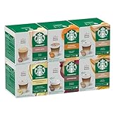 STARBUCKS Probierset, White Cup Variety Pack by Nescafé Dolce Gusto Kaffeekapseln 6 x 12 (72 Kapseln) - Exklusiv bei Amazon