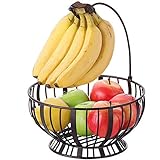 TOMYEUS Obstschale Metall-Frucht-Platte Vintage-Korb-Aufbewahrungskorb Draht Obstbaum-Schüssel mit Bananen-Hanger Früchtekorb