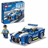 LEGO 60312 City Polizeiauto, Polizei-Spielzeug ab 5 Jahren, Geschenk für Kinder mit Polizisten-Minifigur, Abenteuer-Serie, kreatives Kinderspielzeug für Jungen und Mädchen